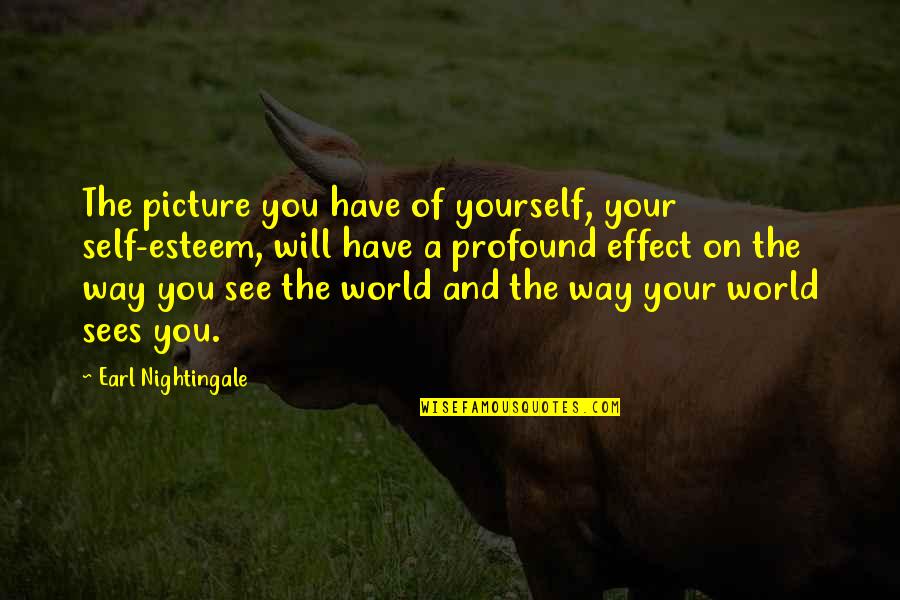 Getting Accused Of Cheating Quotes By Earl Nightingale: The picture you have of yourself, your self-esteem,