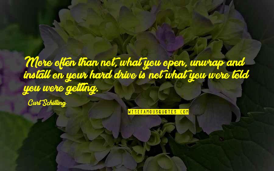 Getting Hard Quotes By Curt Schilling: More often than not, what you open, unwrap Getting Hard Quotes By Curt Schilling: More often than not, what you open, unwrap