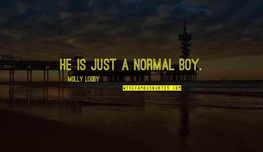 Getting Lead On By A Guy Quotes By Molly Looby: He IS just a normal boy.