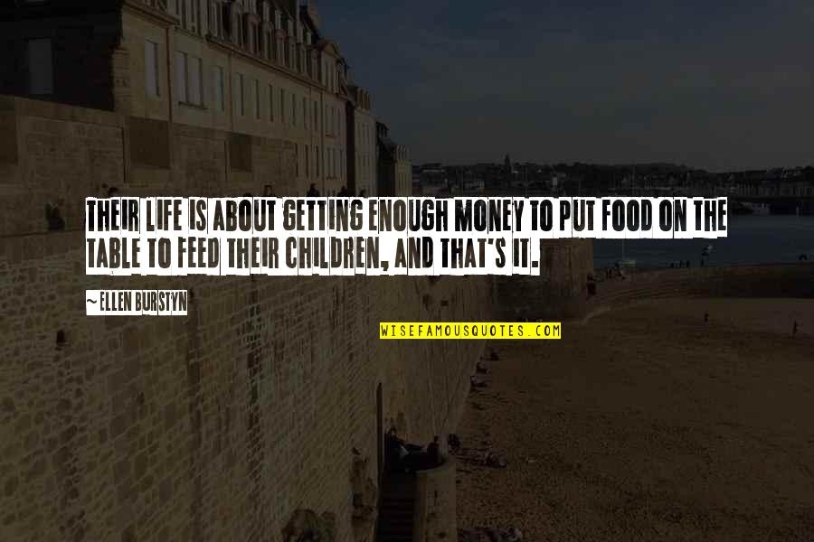 Getting Money Quotes By Ellen Burstyn: Their life is about getting enough money to Getting Money Quotes By Ellen Burstyn: Their life is about getting enough money to
