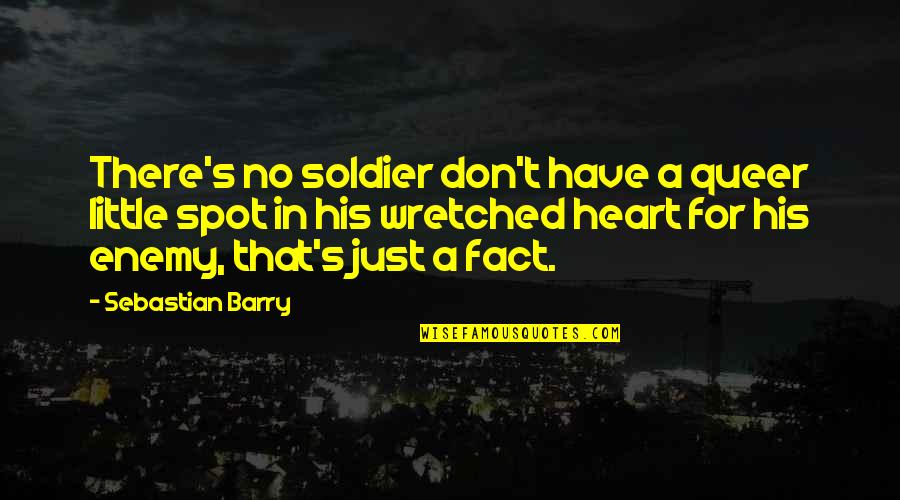 Getting Nowhere In Life Quotes By Sebastian Barry: There's no soldier don't have a queer little