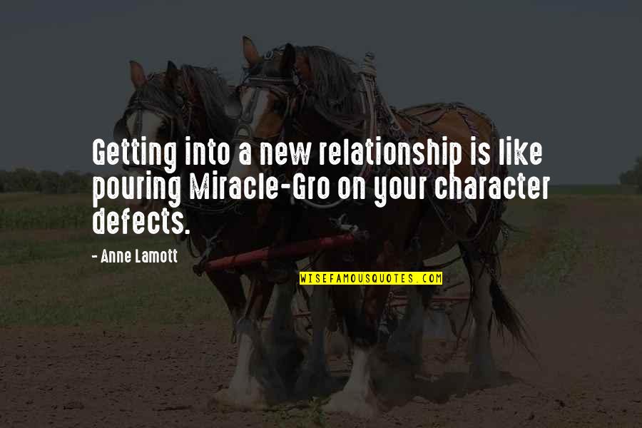 Getting Out Of Character Quotes By Anne Lamott: Getting into a new relationship is like pouring