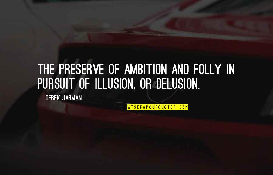 Getting Played For A Fool Quotes By Derek Jarman: The preserve of ambition and folly in pursuit