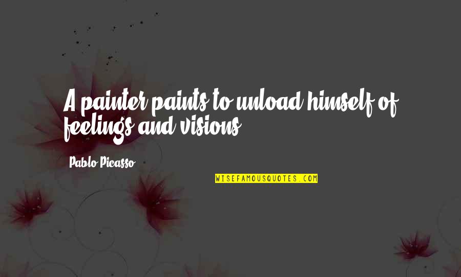 Getting Published Quotes By Pablo Picasso: A painter paints to unload himself of feelings