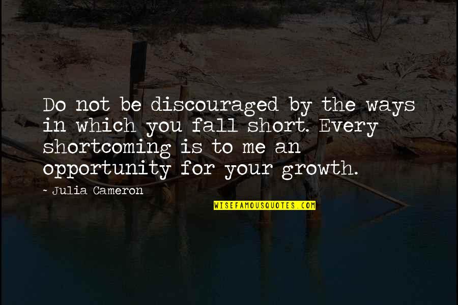 Getting Something You Deserve Quotes By Julia Cameron: Do not be discouraged by the ways in