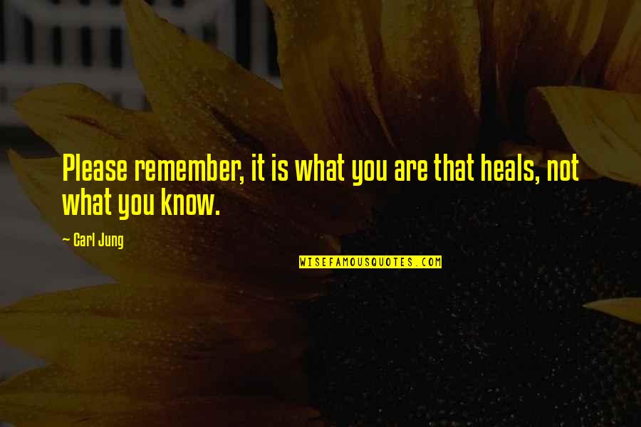 Getting Stabbed In The Back By A Friend Quotes By Carl Jung: Please remember, it is what you are that