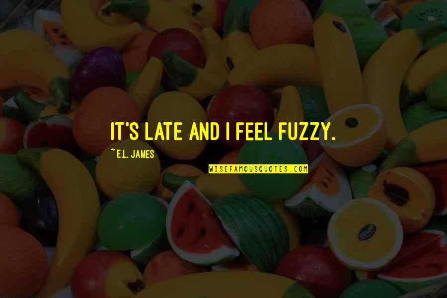 Getting The Right Person Quotes By E.L. James: IT'S LATE AND I feel fuzzy.