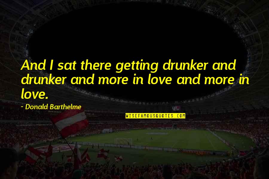 Getting There Quotes By Donald Barthelme: And I sat there getting drunker and drunker