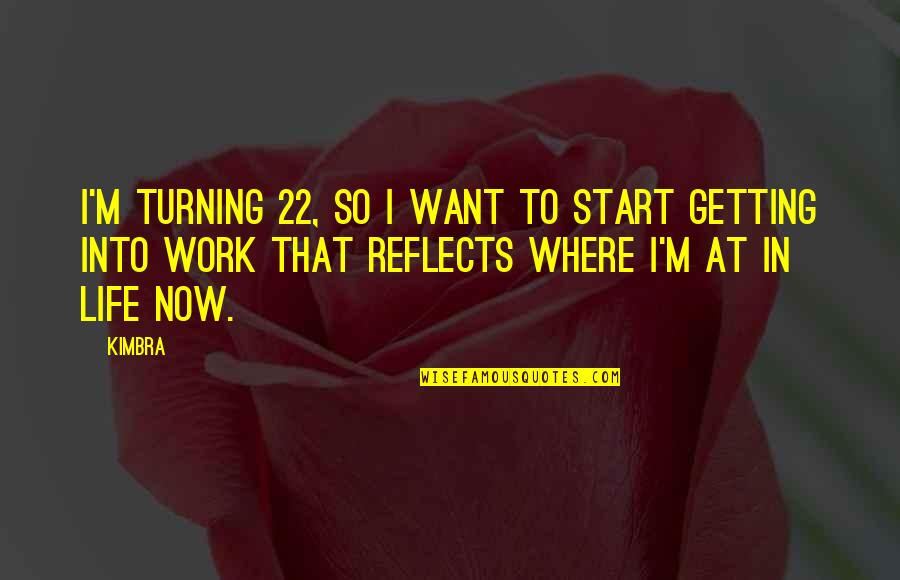 Getting Up In Life Quotes By Kimbra: I'm turning 22, so I want to start