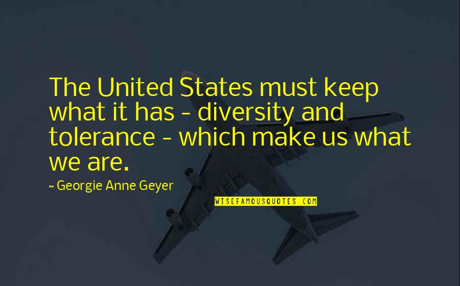 Geyer Quotes By Georgie Anne Geyer: The United States must keep what it has