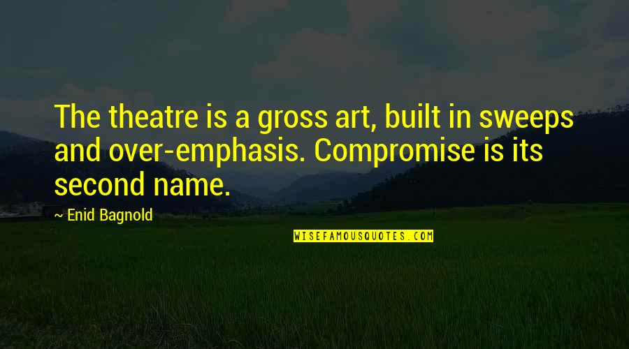 Gf Ditching Quotes By Enid Bagnold: The theatre is a gross art, built in