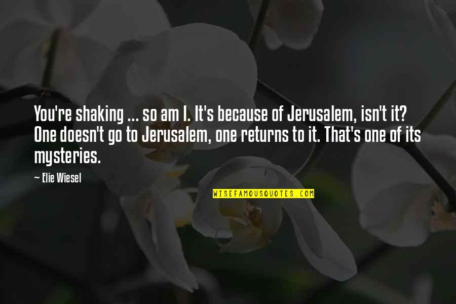 Ghafoor Ghamary Quotes By Elie Wiesel: You're shaking ... so am I. It's because Ghafoor Ghamary Quotes By Elie Wiesel: You're shaking ... so am I. It's because