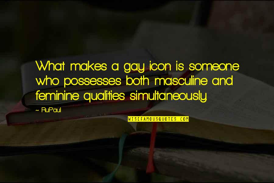 Ghaith Abandah Quotes By RuPaul: What makes a gay icon is someone who