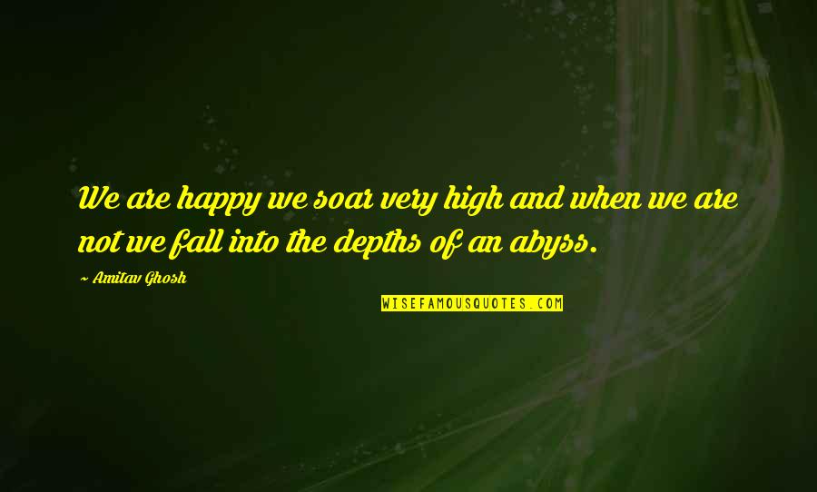 Ghosh Quotes By Amitav Ghosh: We are happy we soar very high and