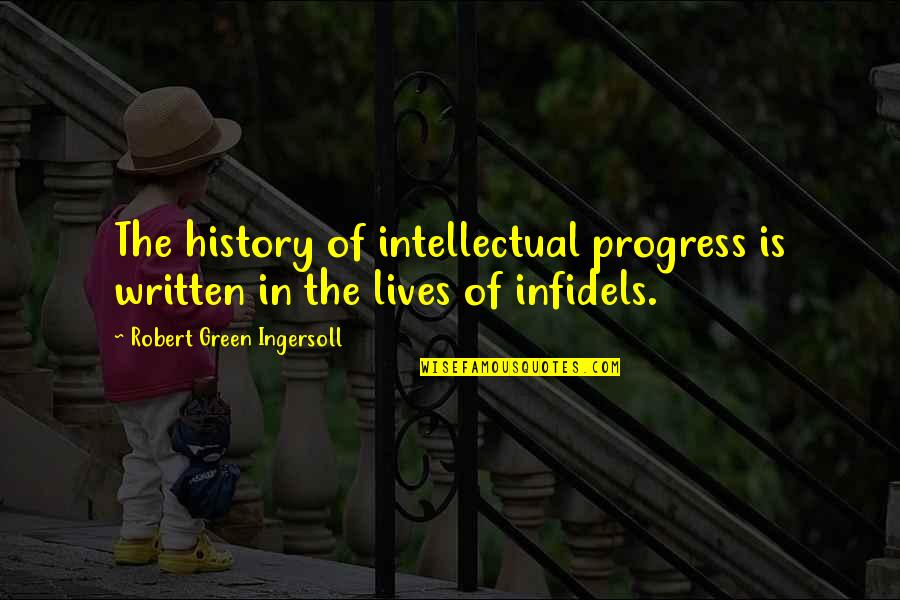 Ghulami Full Quotes By Robert Green Ingersoll: The history of intellectual progress is written in Ghulami Full Quotes By Robert Green Ingersoll: The history of intellectual progress is written in