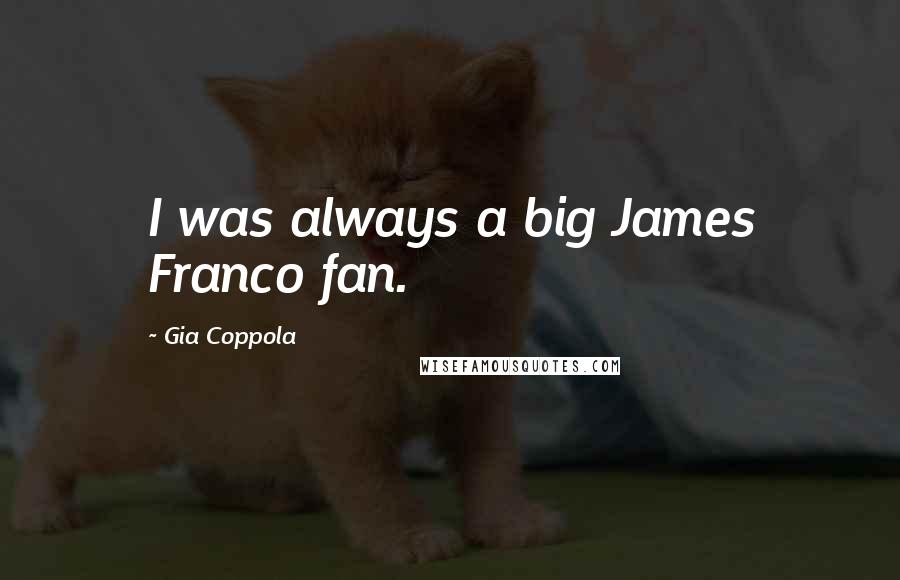 Gia Coppola quotes: I was always a big James Franco fan.