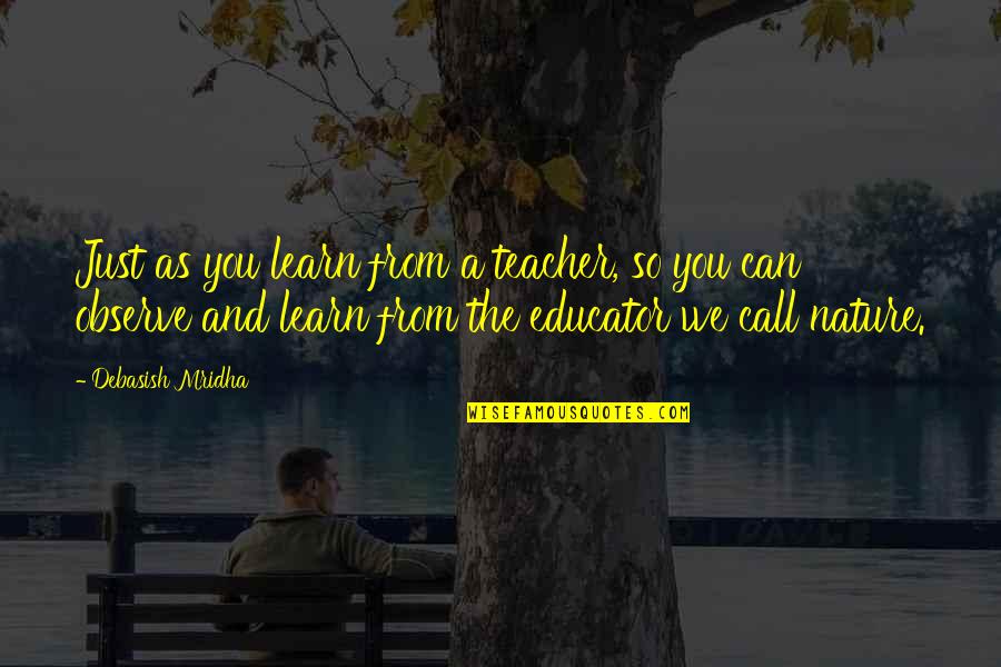 Giandomenico Picco Quotes By Debasish Mridha: Just as you learn from a teacher, so