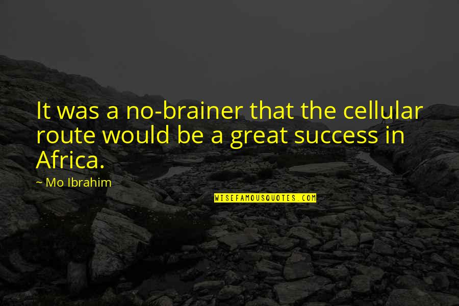 Giantesses Erin Quotes By Mo Ibrahim: It was a no-brainer that the cellular route