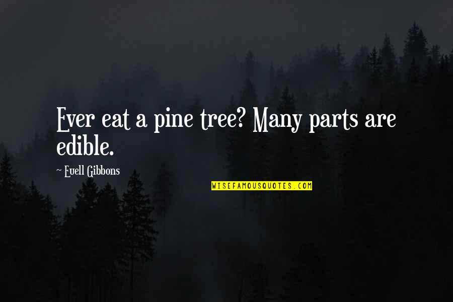 Gibbons's Quotes By Euell Gibbons: Ever eat a pine tree? Many parts are