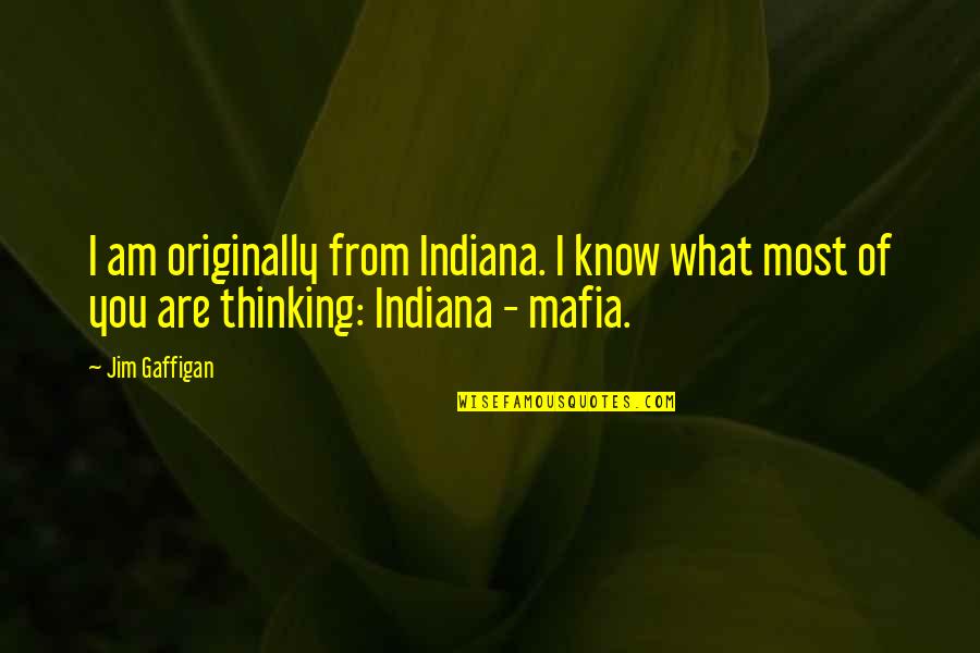 Gift Received Quotes By Jim Gaffigan: I am originally from Indiana. I know what