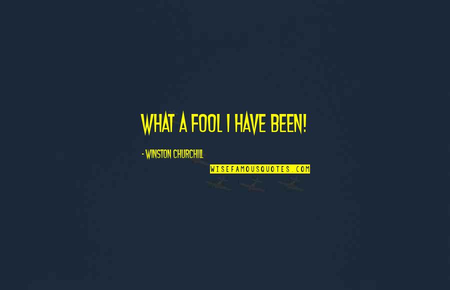 Gifts And Curse Quotes By Winston Churchill: What a fool I have been! Gifts And Curse Quotes By Winston Churchill: What a fool I have been!