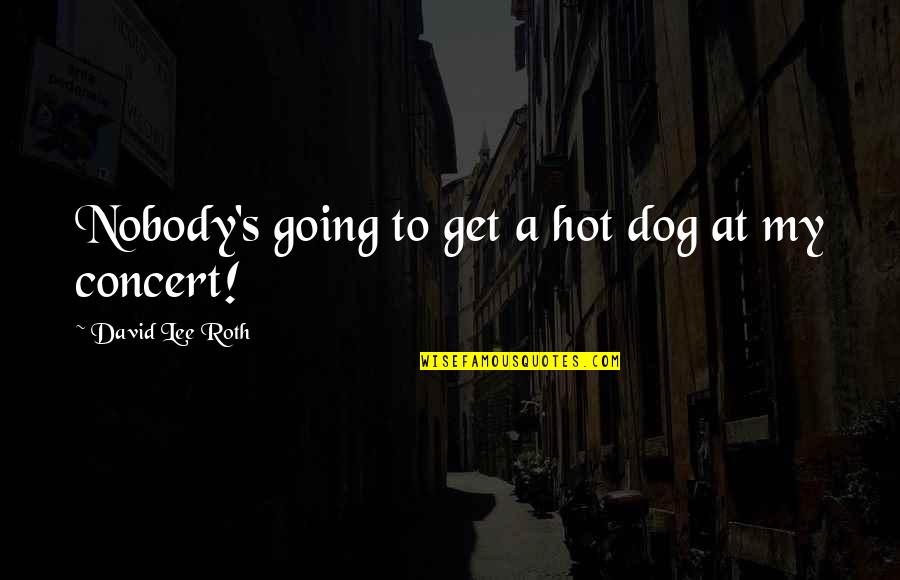 Gigabytes Quotes By David Lee Roth: Nobody's going to get a hot dog at