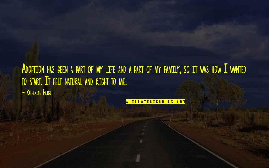 Gigantour Quotes By Katherine Heigl: Adoption has been a part of my life Gigantour Quotes By Katherine Heigl: Adoption has been a part of my life