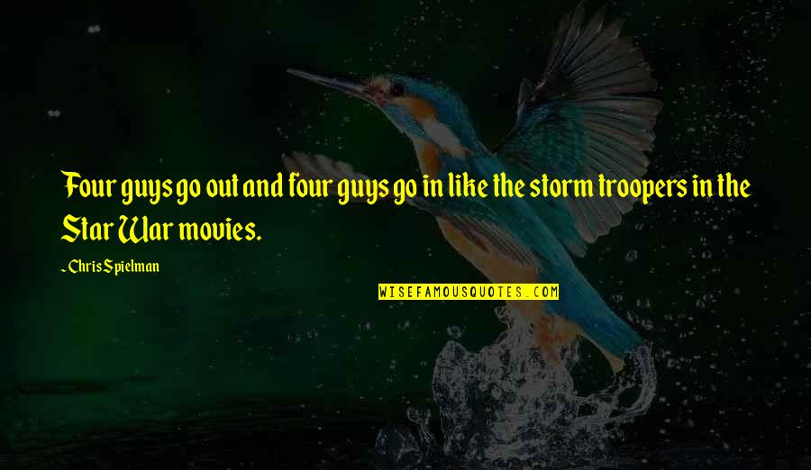 Giggle Picture Quotes By Chris Spielman: Four guys go out and four guys go Giggle Picture Quotes By Chris Spielman: Four guys go out and four guys go