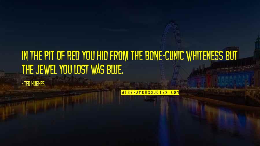 Gil Blas Quotes By Ted Hughes: In the pit of red You hid from