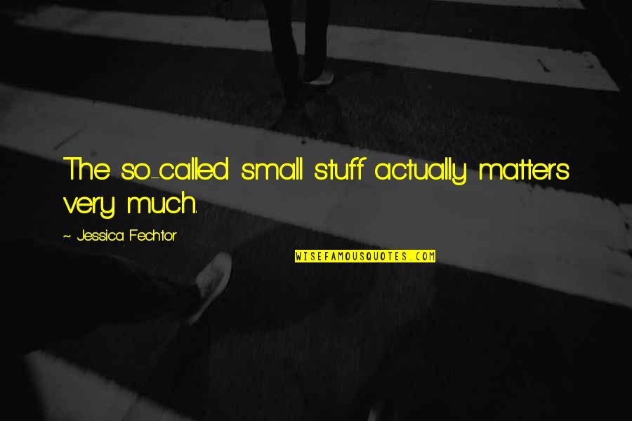 Gilad Pellaeon Quotes By Jessica Fechtor: The so-called small stuff actually matters very much.