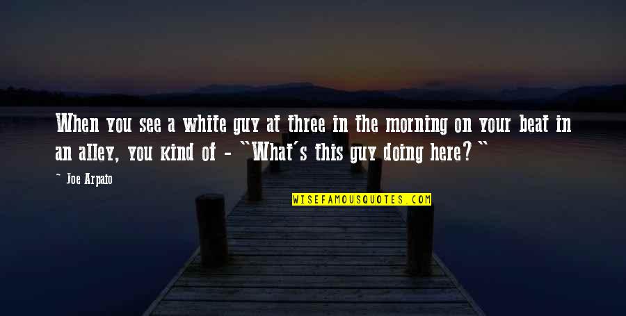 Gilbeaux Port Quotes By Joe Arpaio: When you see a white guy at three