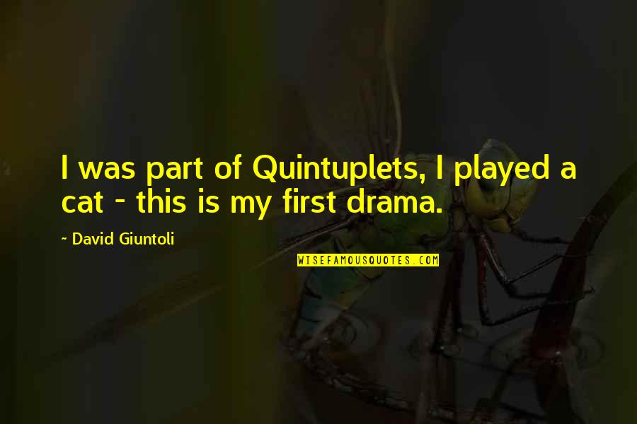 Gilgamesh And Enkidu Quotes By David Giuntoli: I was part of Quintuplets, I played a