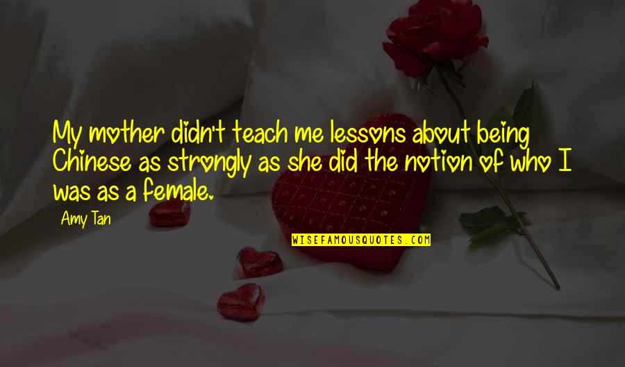 Gillam Grant Quotes By Amy Tan: My mother didn't teach me lessons about being Gillam Grant Quotes By Amy Tan: My mother didn't teach me lessons about being