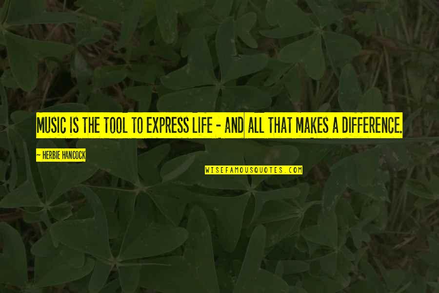 Gillani Sahab Quotes By Herbie Hancock: Music is the tool to express life - Gillani Sahab Quotes By Herbie Hancock: Music is the tool to express life -