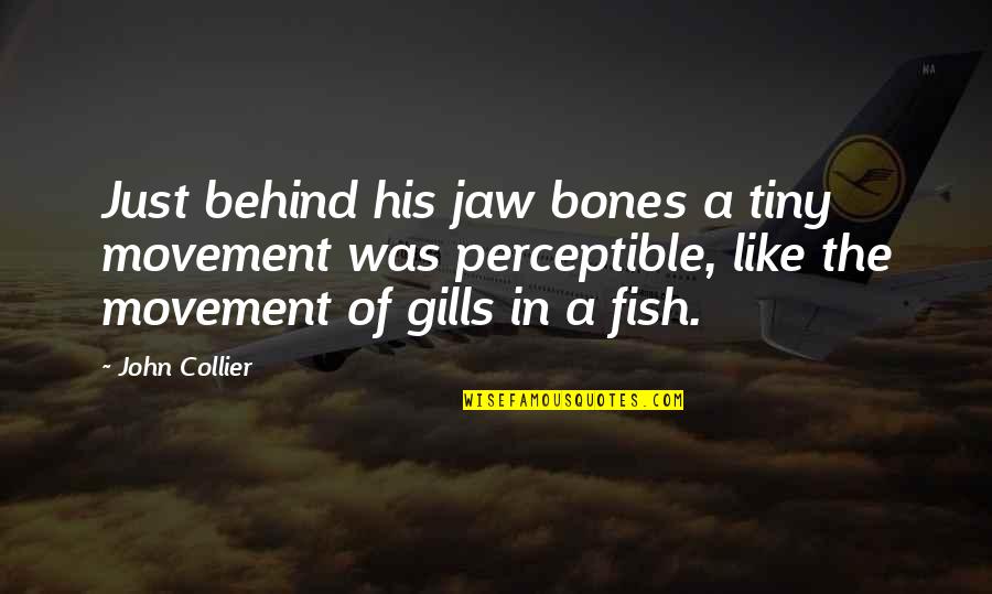 Gills Quotes By John Collier: Just behind his jaw bones a tiny movement