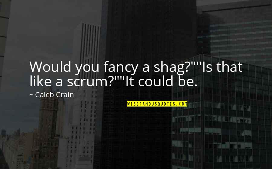 Gilman Collamore China Quotes By Caleb Crain: Would you fancy a shag?""Is that like a