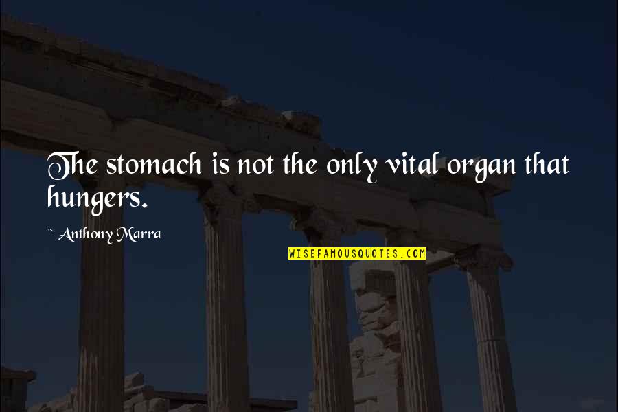 Gimmi Quotes By Anthony Marra: The stomach is not the only vital organ