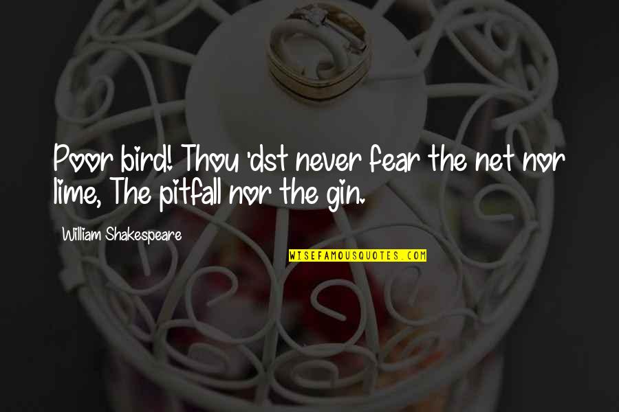 Gin Quotes By William Shakespeare: Poor bird! Thou 'dst never fear the net