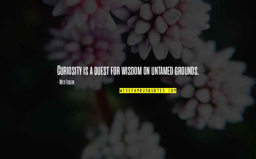 Gin Rickey Quotes By Wes Fesler: Curiosity is a quest for wisdom on untamed