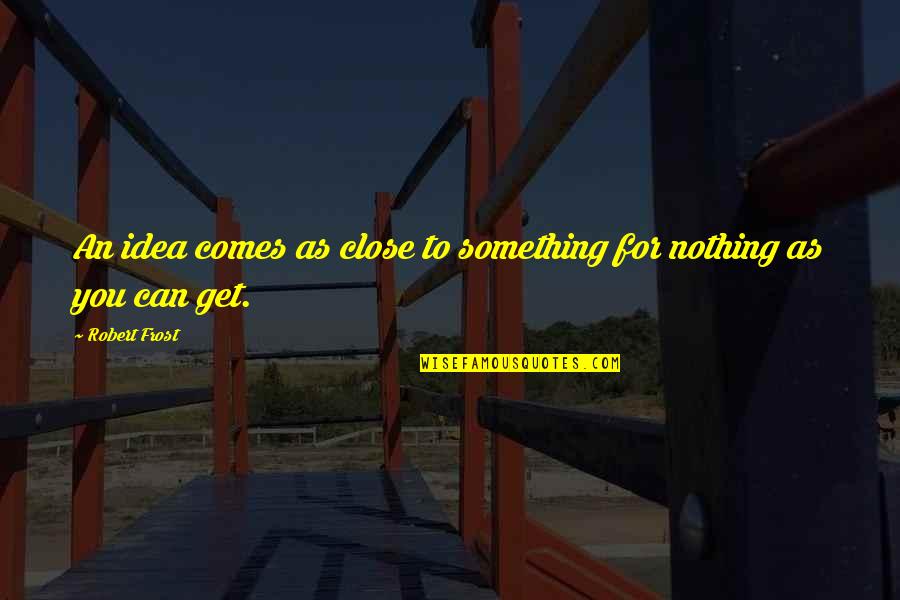 Ginepro In English Quotes By Robert Frost: An idea comes as close to something for