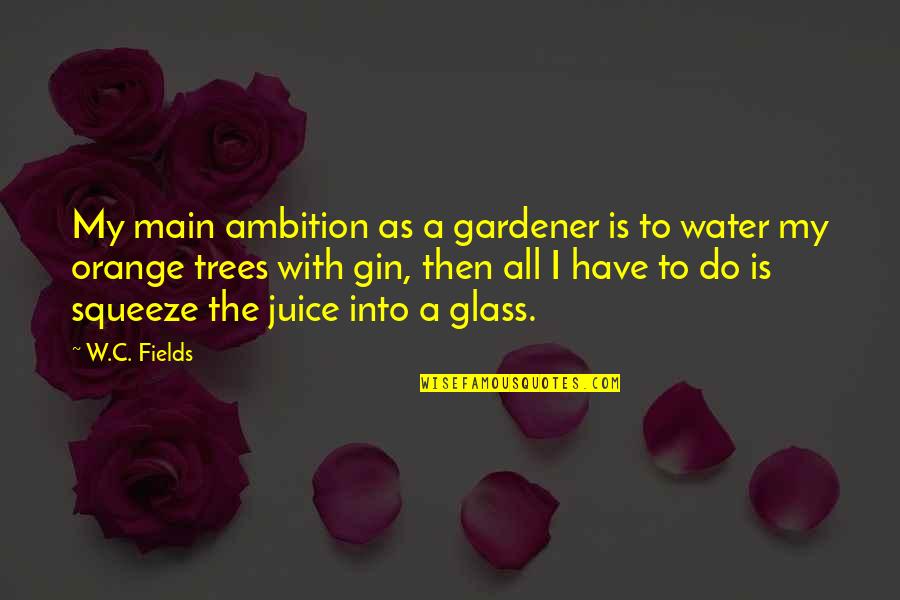 Gin'i Quotes By W.C. Fields: My main ambition as a gardener is to