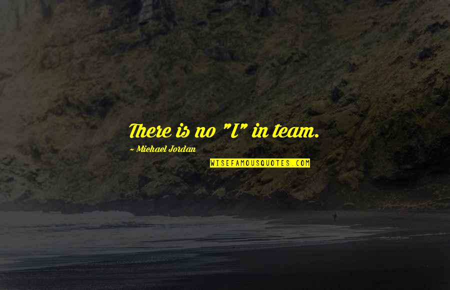 Ginou Oriol Quotes By Michael Jordan: There is no "I" in team.