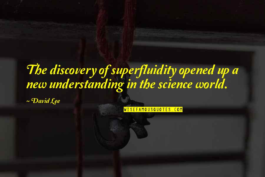 Giocatore Pezzella Quotes By David Lee: The discovery of superfluidity opened up a new