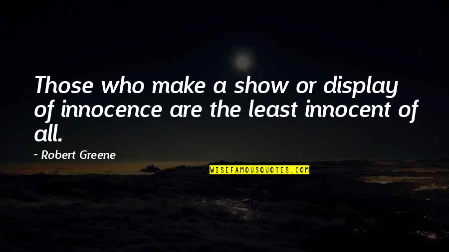 Giocatore Pezzella Quotes By Robert Greene: Those who make a show or display of