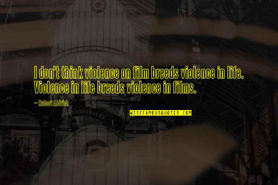 Gioele Quotes By Robert Aldrich: I don't think violence on film breeds violence