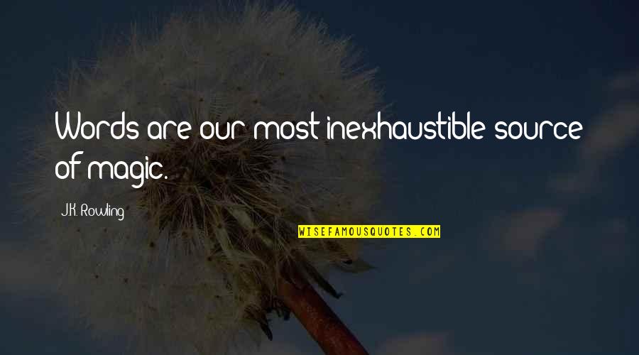 Girare I Pollici Quotes By J.K. Rowling: Words are our most inexhaustible source of magic. Girare I Pollici Quotes By J.K. Rowling: Words are our most inexhaustible source of magic.