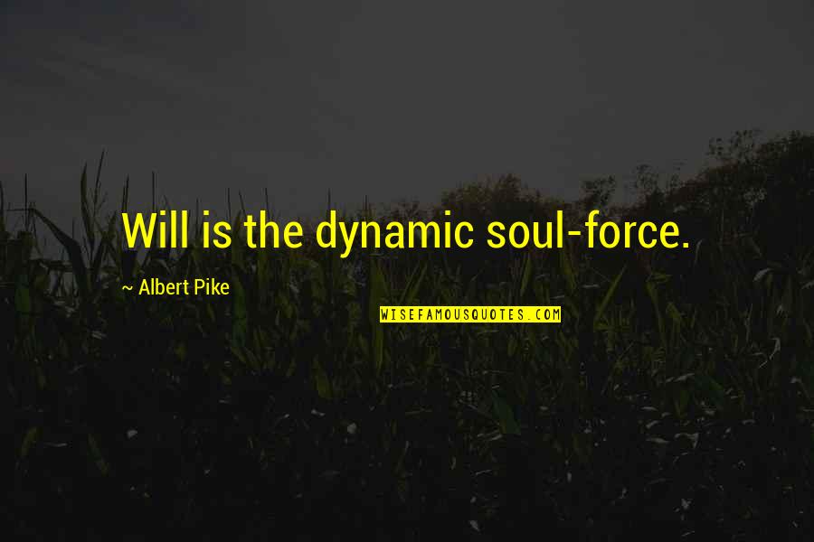 Girata In Bianco Quotes By Albert Pike: Will is the dynamic soul-force.