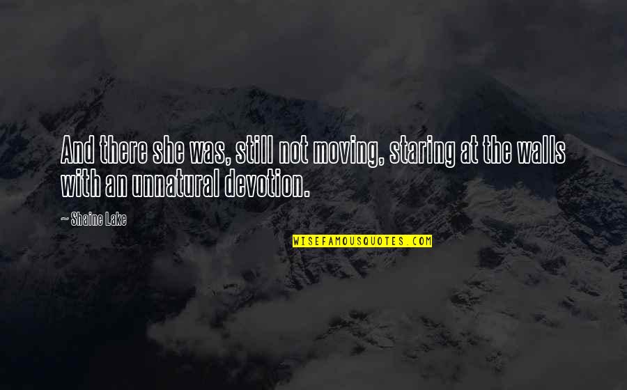 Girbaud Pants Quotes By Shaine Lake: And there she was, still not moving, staring