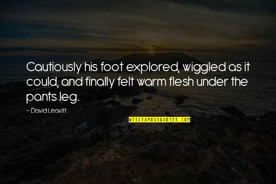 Girding Define Quotes By David Leavitt: Cautiously his foot explored, wiggled as it could, Girding Define Quotes By David Leavitt: Cautiously his foot explored, wiggled as it could,
