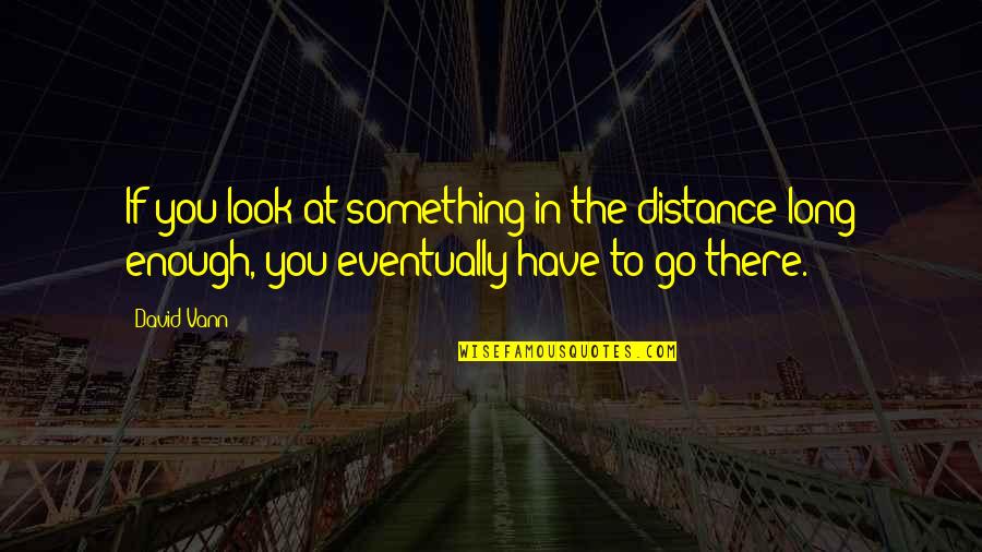 Girl Dumped Me Quotes By David Vann: If you look at something in the distance